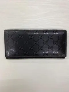 【美品】GUCCI グッチ　二つ折り財布　GG インプリメ　PVC レザー　黒 2025年最新】二つ折り財布 グッチ インプリメの人気アイテム - メルカリ