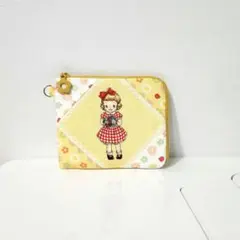 マーガレット&ソフィー　L字ポーチ　ミニポーチ　　　　　　黄色