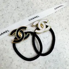 CHANEL 非売品ノベルティ ヘアゴム BIGロゴ