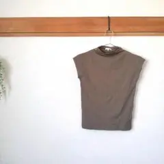 【SIMPLE BEAUTY BASIC】ハイネック ノースリーブ カットソー