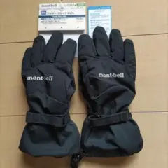 mont-bell パウダーグローブ Kid's 10-12歳　黒　防寒防水