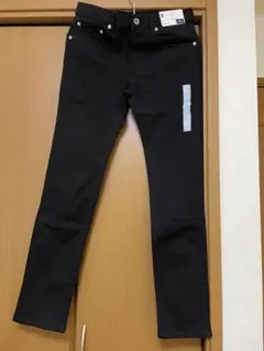 【美品】タグ付き ブラックデニムパンツ 30インチ スリムフィット