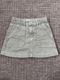 ★超美品★ZARA ザラ オリーブグリーン ミニスカート カーキ 120