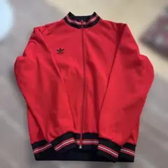 80s adidas トラックジャケット 赤 L ヴィンテージ
