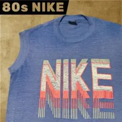 ソ*ラ様 old NIKE 80s USA製 3連ロゴ タンクトップ 紺タグ ユのサムネイル