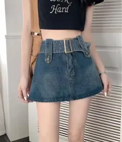 gossip! ロサンゼルス y2k ビックベルトミニスカート風キュロット