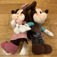 ミッキー&ミニー　ルビー&ミントショコラペアぬいぐるみ
