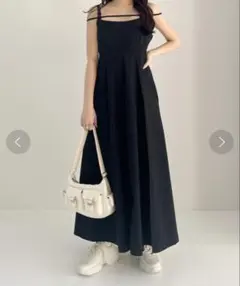 ヘザー マルチWAYキャミワンピース ブラック ワンピースのみ