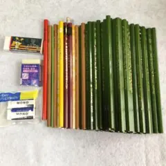 【訳あり】鉛筆78本＋赤鉛筆1本　消しゴム　4ヶ