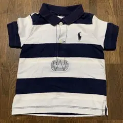 Ralph Lauren ネイビー/ホワイト ベビーポロシャツ