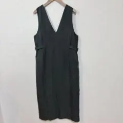 グラシア　Ｖネック　ノースリーブストライプ　ワンピース　【Ｓ】 美品　カーキ系