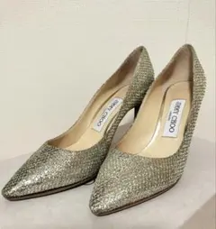 JIMMY CHOO ジミーチュウ グリッターパンプス 37 ハイヒール - メルカリ
