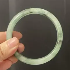 美品　ミャンマー産本翡翠　飄花　バングル