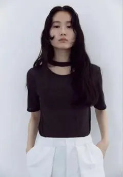 美品meer. NECK SLIT TEE ネックスリットTシャツ - メルカリ