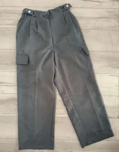 グレー カーゴパンツ ゴムウエスト