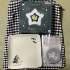 新品未使用 mofusand モフサンド ガラストレイ プレート 缶ケース