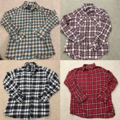 チェックシャツ ４枚セット 長袖