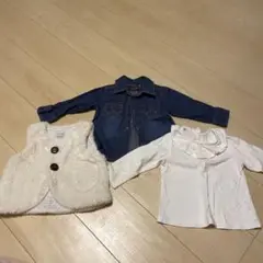 petit main ファー付きベスト 80センチ