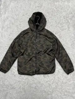 パッションガール カモフラ リバーシブル ボア パーカー 防寒 フード付きL
