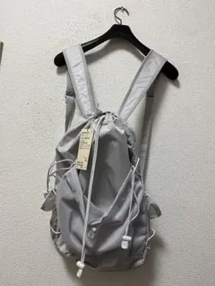 新品　無印良品　撥水　リップストップリュックサック　/23L　ライトグレー　軽量のサムネイル