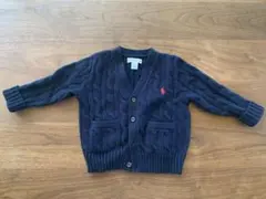 ラルフローレン⭐︎ネイビー ケーブルニット カーディガン 12M