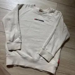 ミキハウス トレーナー バックロゴ　オフホワイト　100cm クリーム色