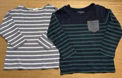 futafuta ボーダー ロンT 90サイズ　2枚セット