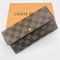 ルイヴィトン　ポルトフォイユ　サラ　ダミエ　ブラウン　長財布