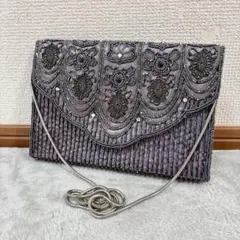 昭和〜平成初期アンティーク ビーズ刺繍 和装バッグ 未使用保管品　2510-2 昭和〜平成初期アンティーク ビーズ刺繍 和装バッグ 未使用保管品 2510