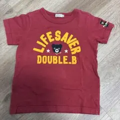 DOUBLE.B 赤 LIFE SAVER Tシャツ 120cm