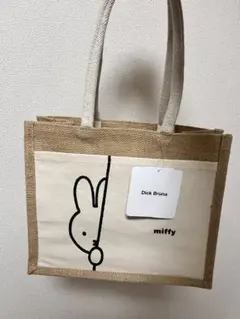 miffy ミッフィー ポケット付きジュートバッグ　西松屋　新品