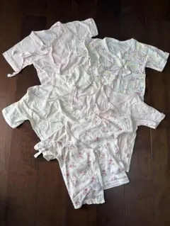 コンビ肌着 5着セット 50-60cm 花柄