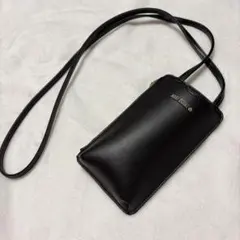 マリークワント　フリップサイドデイジー　モバイルショルダー　スマホショルダー　黒