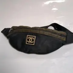 CHANEL】スポーツライン Black ウエストポーチ ボディバッグ バナナ