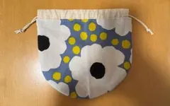 ハンドメイド 花柄 巾着袋 まんまる巾着 小物入れ メイクポーチ