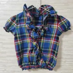 【120】ラルフローレン ブラウス チェック半袖