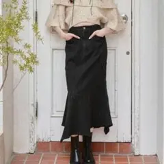 PINUE タックヘムデニムスカート タックヘムデニムスカート（WHITE） - PINUE