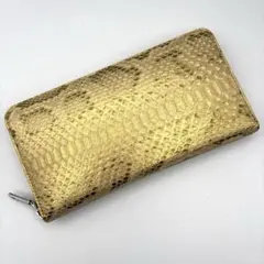 Y04 ダイヤモンドパイソン 長財布 新品 メンズ レディース ゴールド