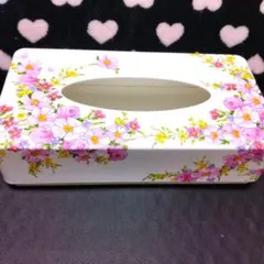 デコパージュ　普通サイズティッシュケース　花束