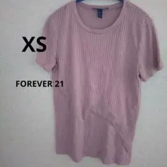 FOREVER 21 リブ編み ピンク Tシャツ XS
