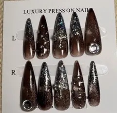 35【現品】Y2K｜韓国風｜ギャル｜クロス｜ギラギラ｜マグ｜フレンチ｜ブラウン