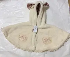 【新品未使用】ベビーポンチョ・マント クリーム色 70cm souris