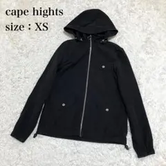 ケープハイツ マウンテンパーカー ユニセックス ブラック ロゴ