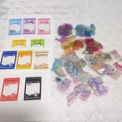 セリア　お菓子パッケージ　クリアテープ、フレークシール　おすそ分けのサムネイル