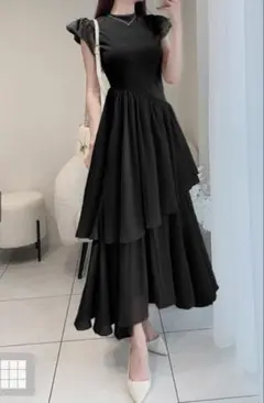 GRL⭐︎アシンメトリーティアードワンピース新品