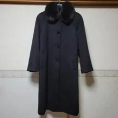 カシミヤ１００%ブルーフォックス高級ロングコート