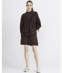 ボーダーズアットバルコニー　　SMOCK BLOUSE   ブラウス BORDERS at BALCONY - ボーダーズアットバルコニー スモックブラウス