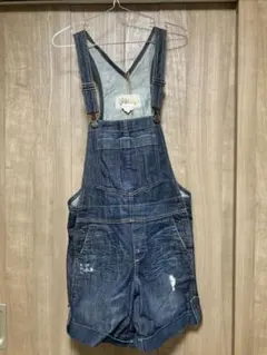 ギャップ　デニム　サロペットハーフパンツ