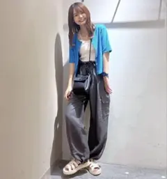 LOWRYS FARM ２ＷＡＹコンパクトカーディガンＳＳ　ブルーのサムネイル