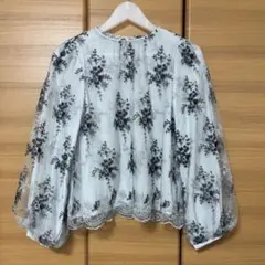 ミスティーウーマン　レース刺繍ブラウス